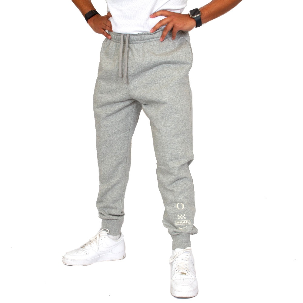 Classic Oregon O, Nike, Grey, Pants, Cotton Blend, Men, Unisex, Ducks of a Feather, DoaF, Club, Fleece, Jogger, 994214